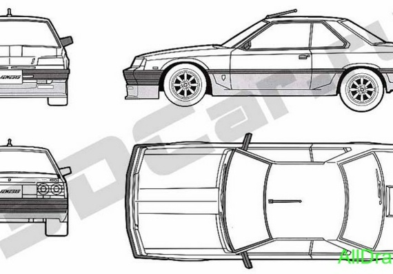 Nissan Skyline R30 (Ниссан Скайлайн Р30) - чертежи (рисунки) автомобиля